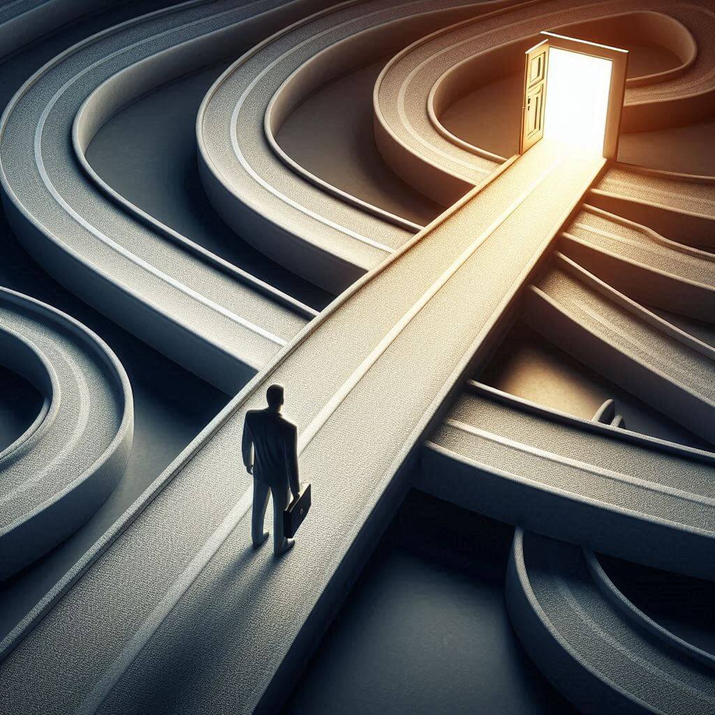 OSF 07 - luck surface area A person deciding between two paths